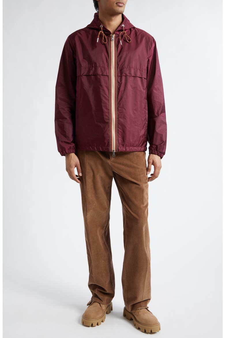 Nidge Hooded Windbreaker, Alternate, color, GOTH RED