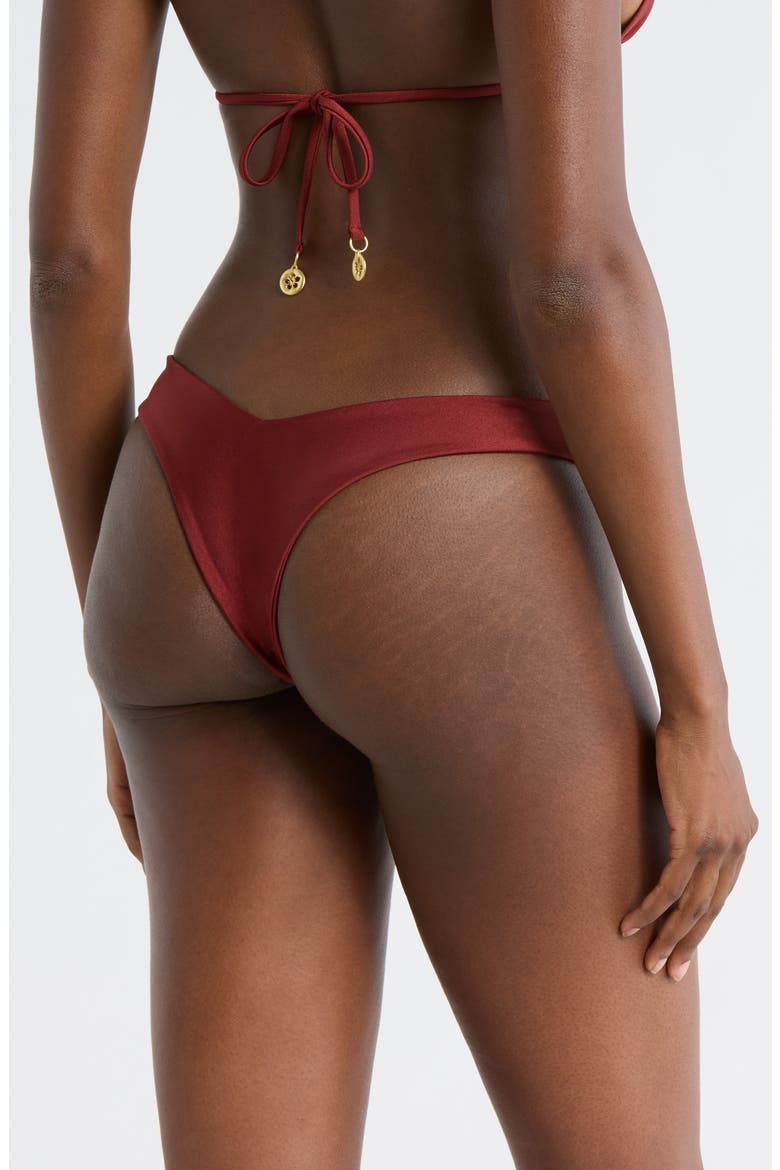 Y-Cut Thong Bikini Bottoms, Alternate, color, CINNAMON SUGAR