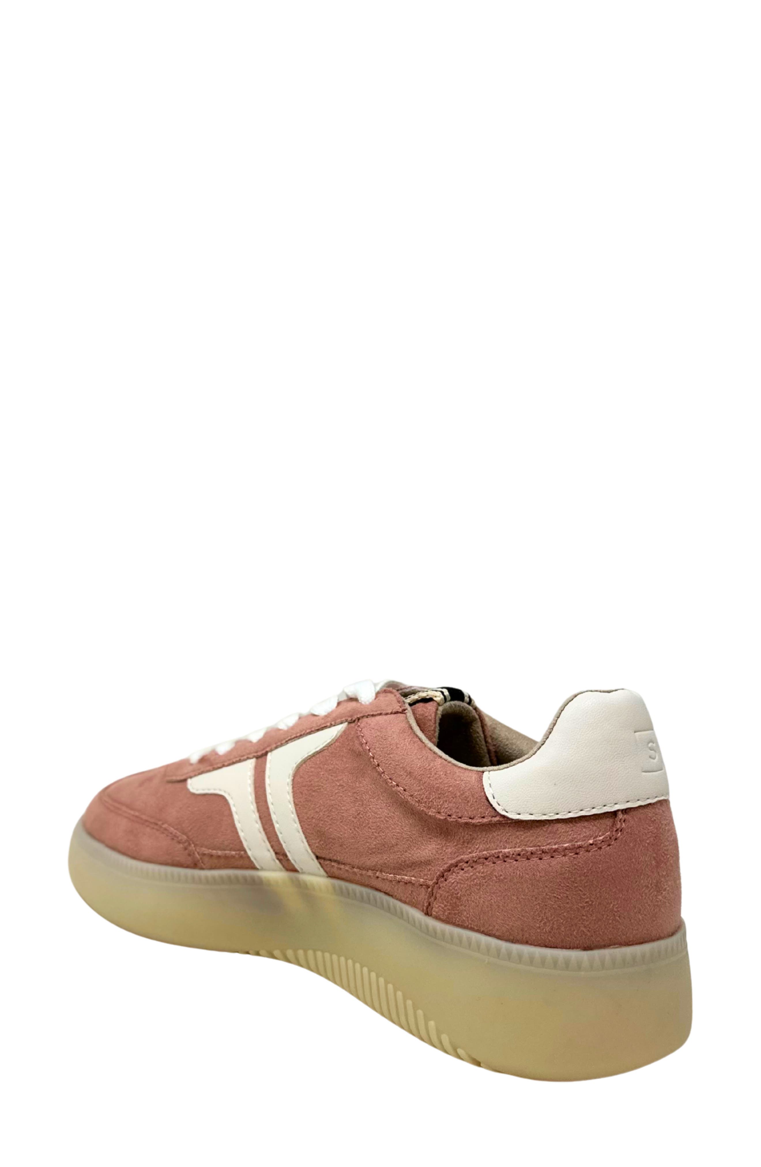 Poppy Sneaker, Alternate, color, DUST PINK SUEDE