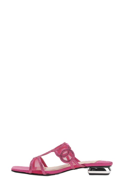 Lady Couture Fab Rhinestone Slide Flat In Pink