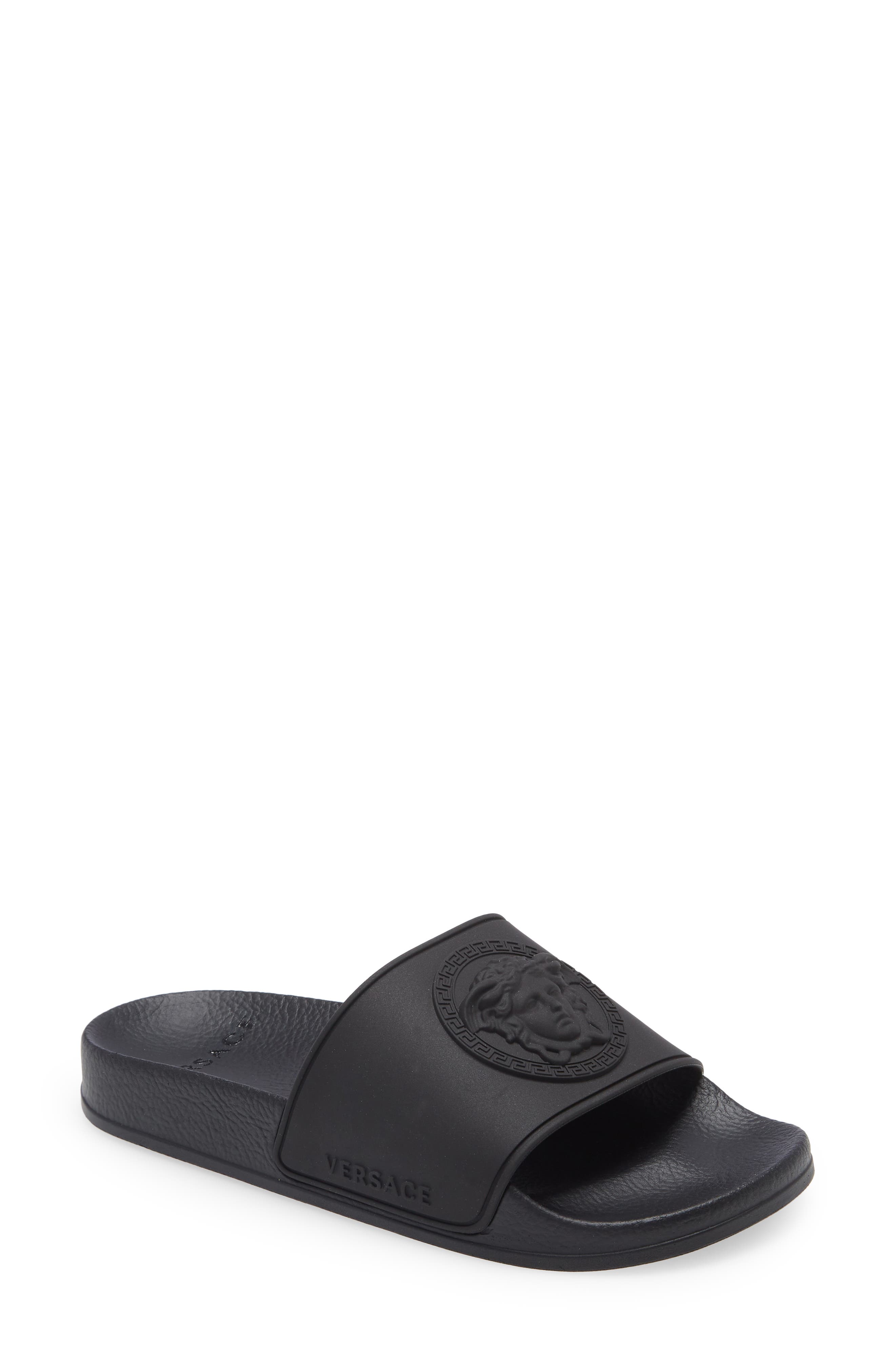 Versace Kids' Palazzo Medusa Slide Sandal, Main, color, 