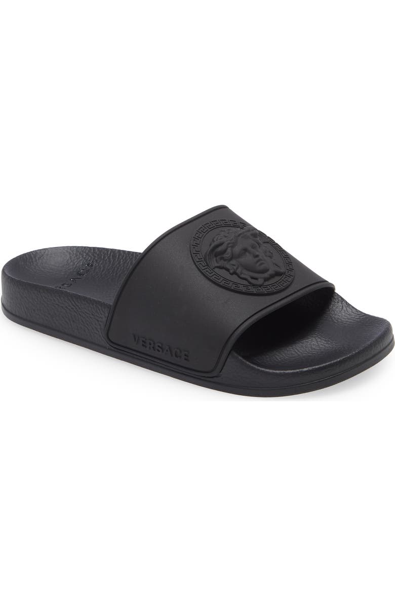 Versace Kids' Palazzo Medusa Slide Sandal, Main, color,