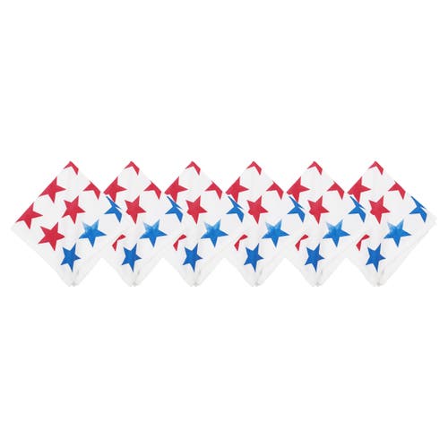 C & F Home C&f Home Red White & Pow Napkin Set Of 6 In White