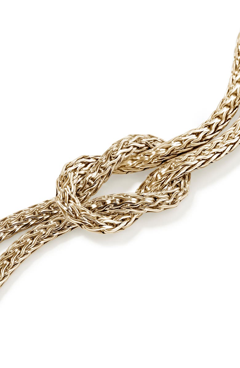 John Hardy LOVE KNOT BRACELET 14K GLD 7MM, Alternate, color, Gold