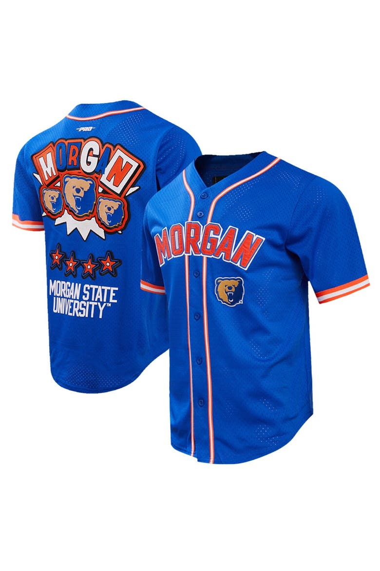 Men's Pro Standard Royal Morgan State Bears Homecoming Mesh Button-Down Shirt, Alternate, color, Royal