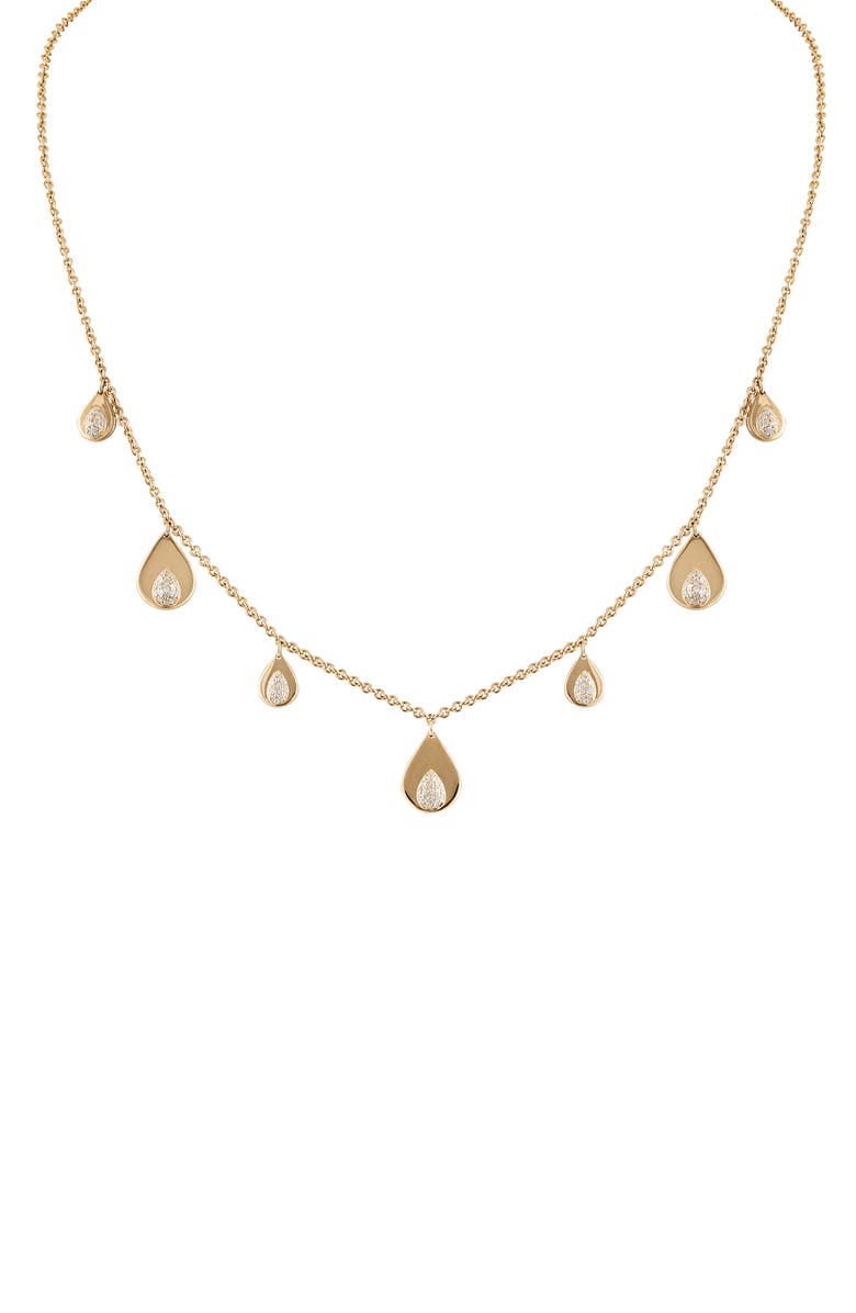 EDEN PRESLEY Tears of Joy Pavé Diamond Necklace, Main, color, Yellow Gold/ Diamond