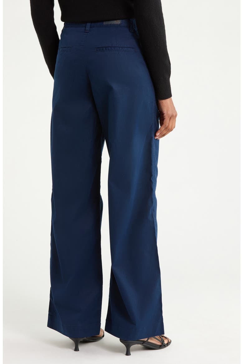 Jules Pleated Wide Leg Chino Pants, Alternate, color, AFTER MIDNIGHT