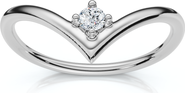 Bliss Diamond Diamond Stackable Chevron Wedding Ring 14k Gold Lab Grown