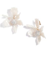 Lele Sadoughi Crystal Clip-On Drop Earrings