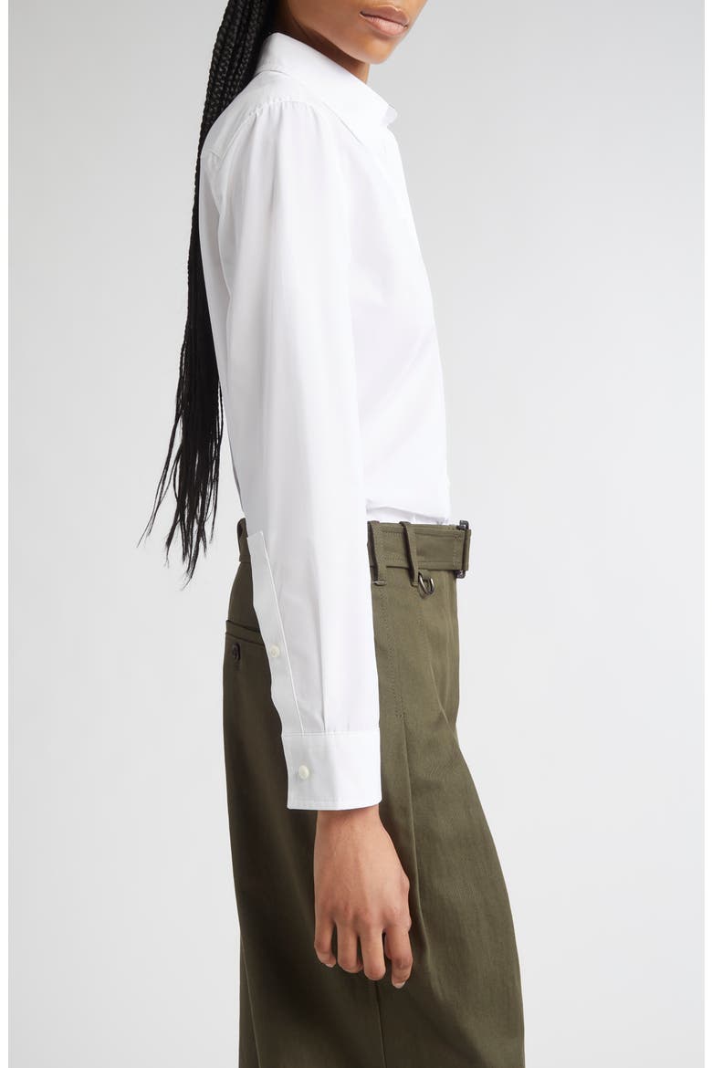 Cotton Poplin Button-Up Shirt, Alternate, color, WHITE