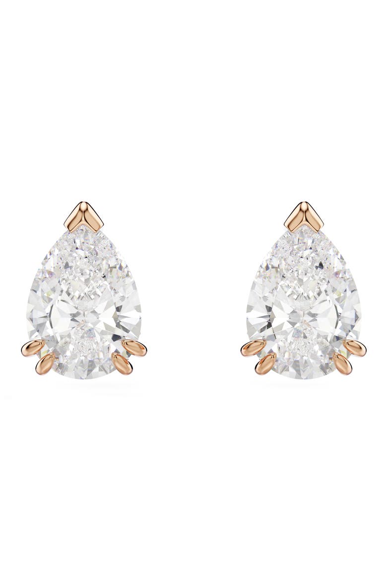 Stilla Stud Earrings, Main, color, ROSE GOLD/ WHITE