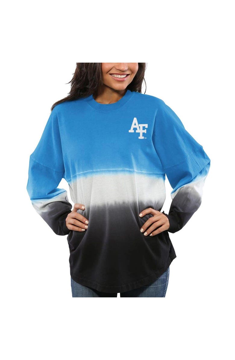 SPIRIT JERSEY Women's Royal Air Force Falcons Ombre Long Sleeve Dip-Dyed Spirit Jersey, Alternate, color,