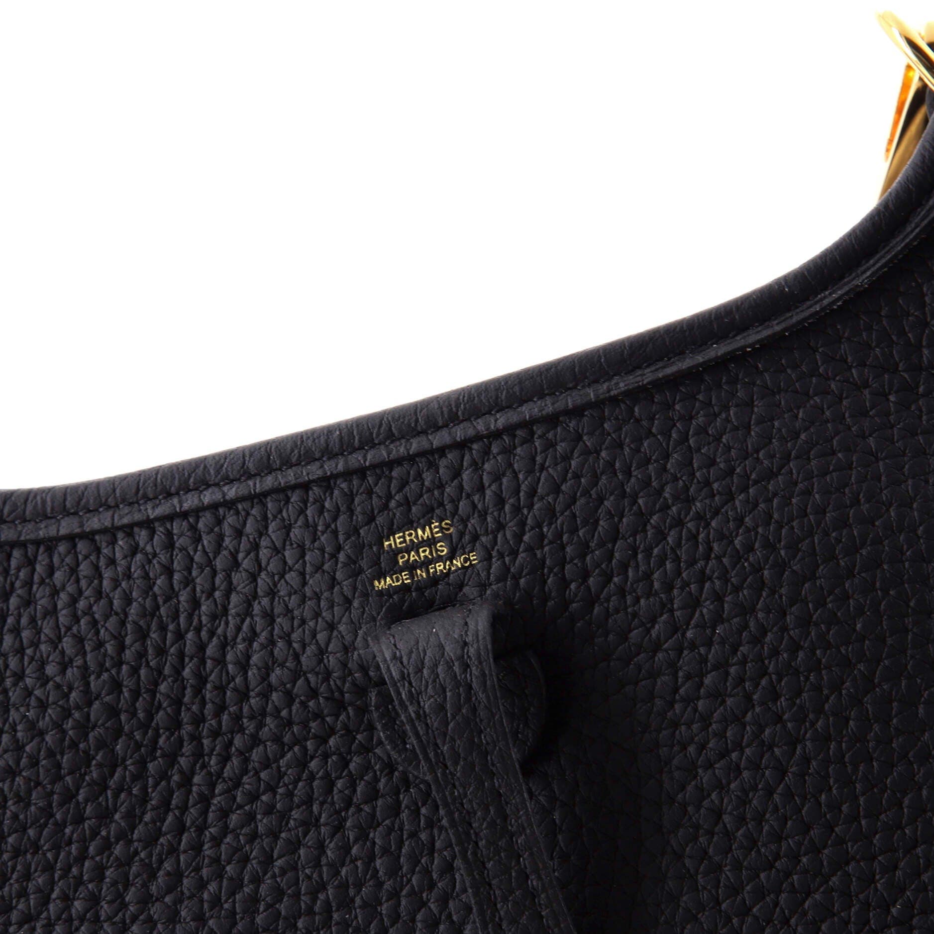 Pre-Owned Hermes Evelyne Bag Gen III Clemence TPM, Alternate, color, Noir