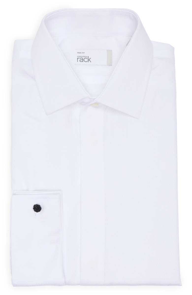 NORDSTROM RACK Trim Fit Cotton Tuxedo Shirt, Alternate, color, 