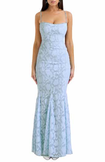 HOUSE OF CB Capriana Metallic Sleeveless Lace Back Mermaid HOUSE OF CB Capriana Metallic Sleeveless Lace Back Mermaid