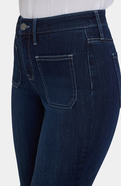 Nydj Ava Patch Pocket Flare Jeans In Blue