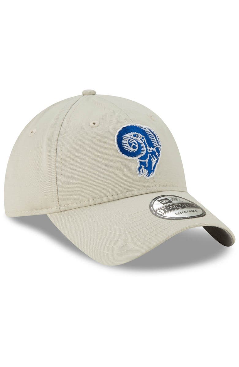 New Era Men's New Era Khaki Los Angeles Rams Skull Playmaker 9TWENTY Adjustable Hat, Alternate, color,