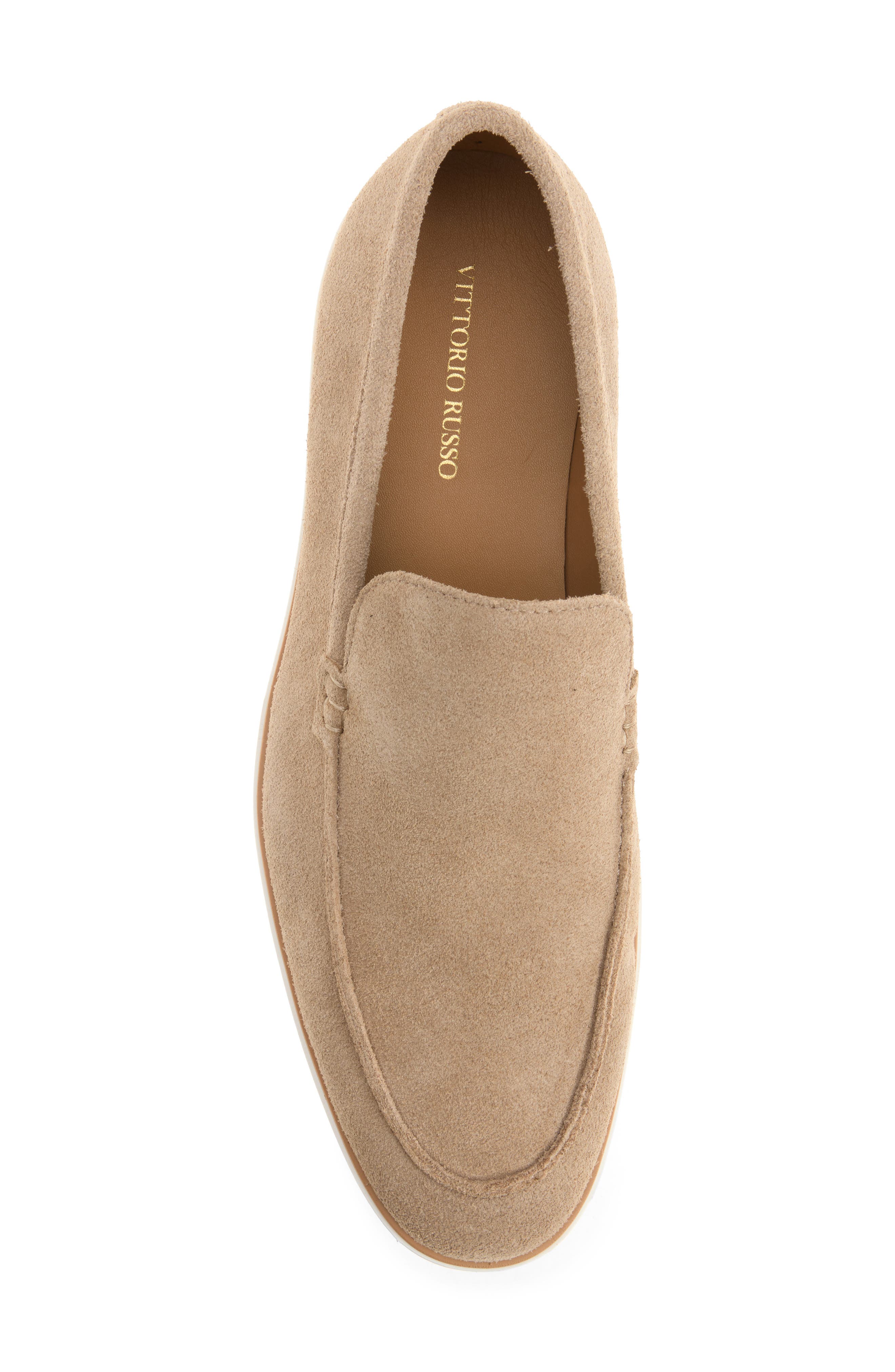 VITTORIO RUSSO Alto Loafer, Alternate, color, Silk Suede Cocoa