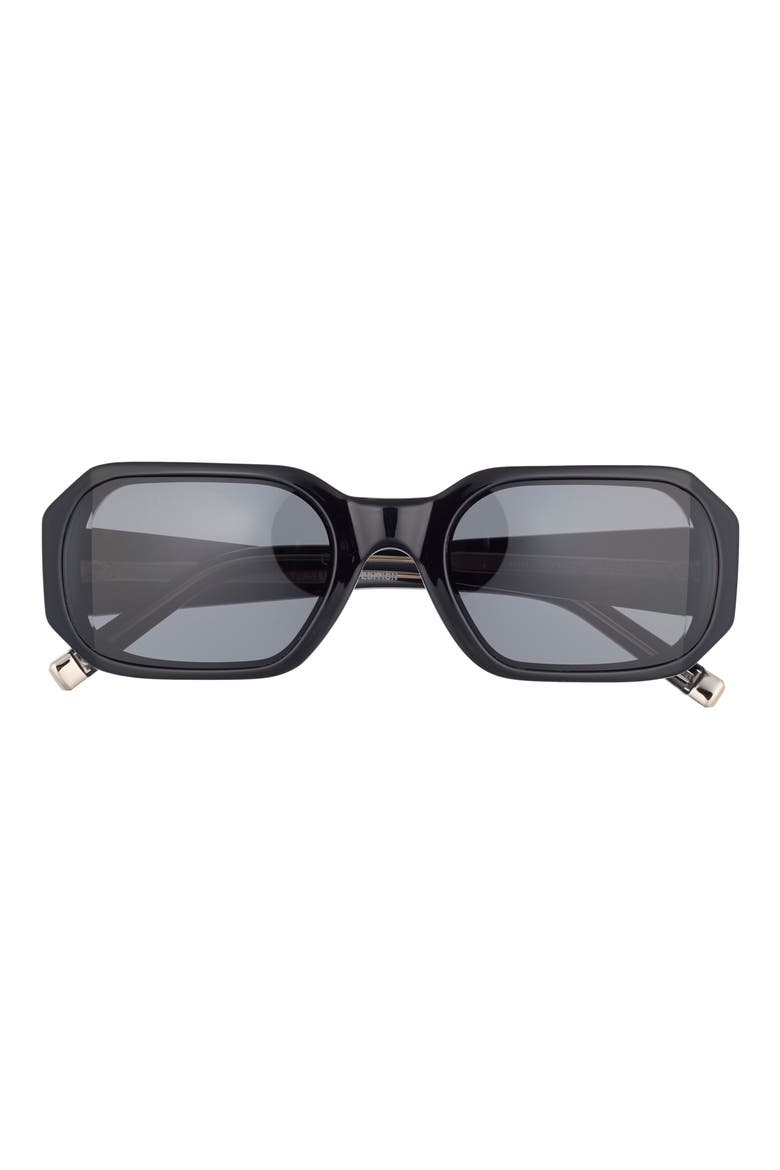 Hyped Up Gem 57mm Square Sunglasses, Main, color, BLACK/ SMOKE