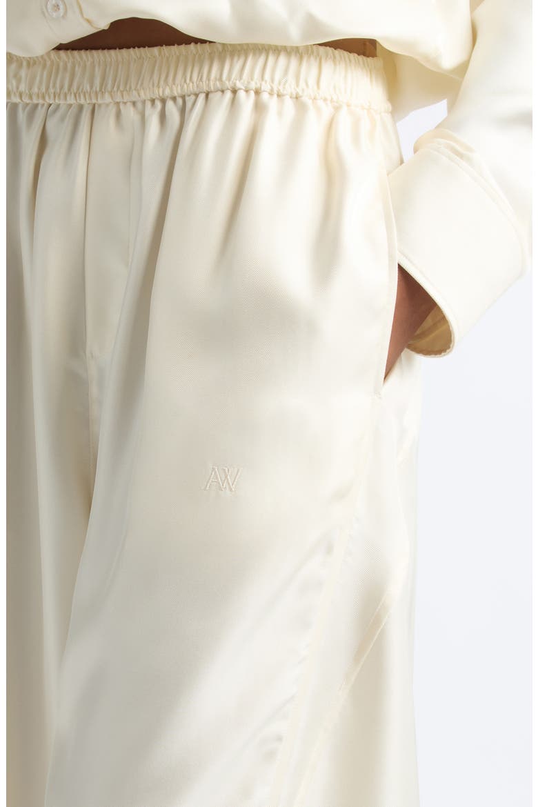 Silk Track Pants, Alternate, color, IVORY