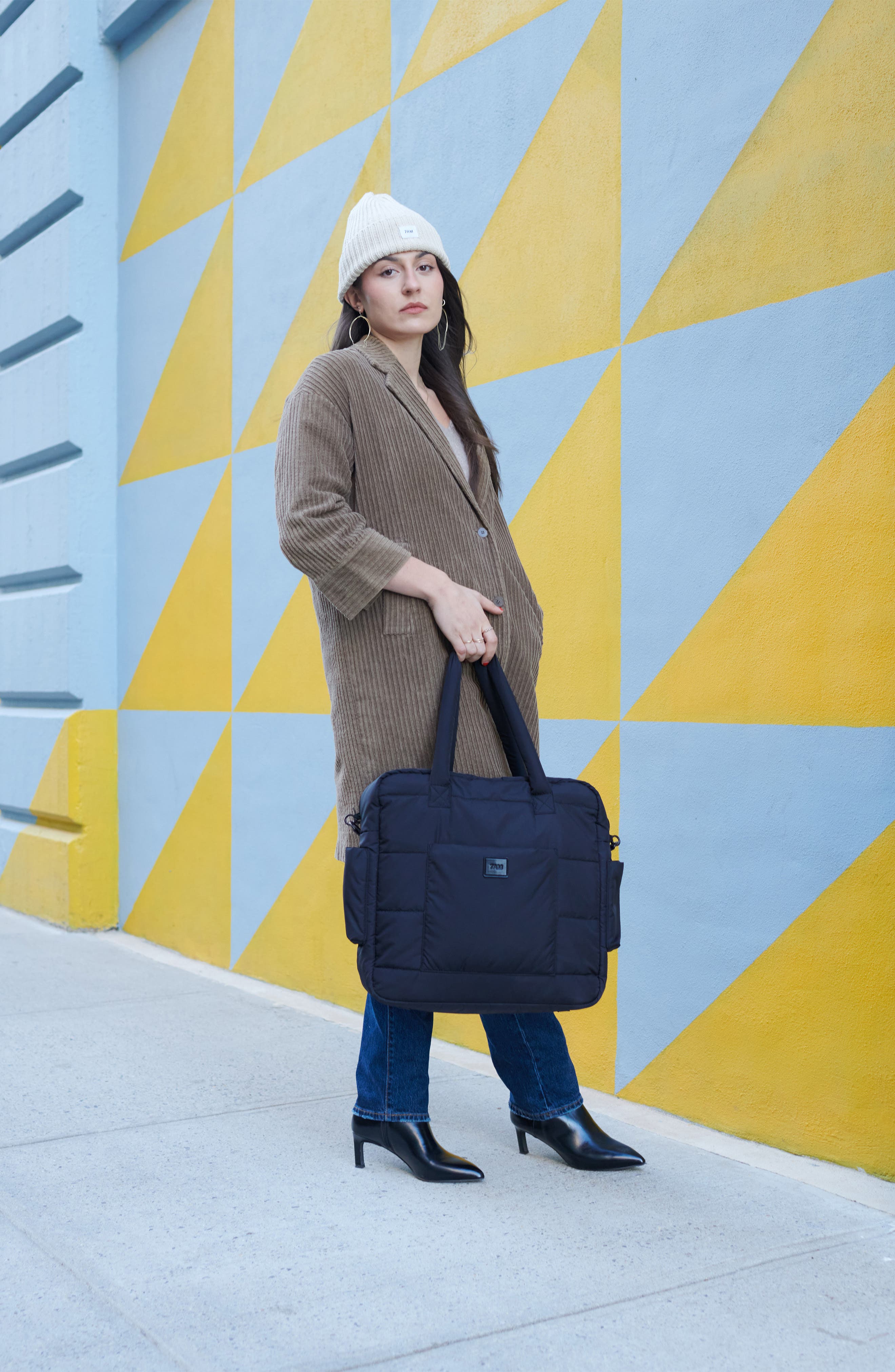 7 A.M. Enfant Plaza Diaper Bag, Alternate, color, Black