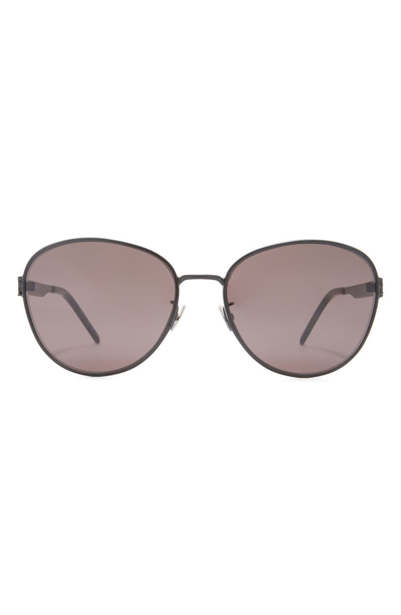 Saint Laurent 59mm Round Oval Sunglasses, Main, color,