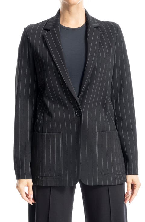One-Button Double Knit Blazer
