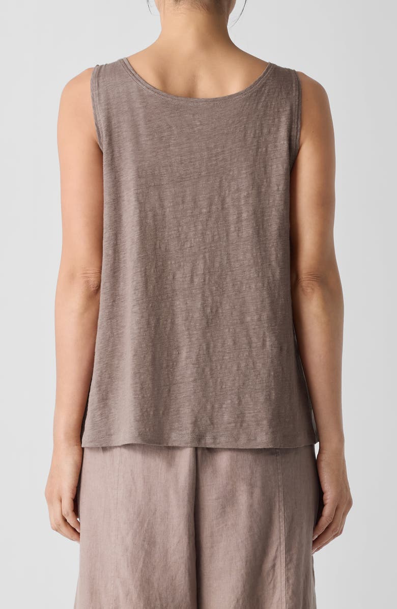 Eileen Fisher Organic Linen Tank, Alternate, color, Cocoa