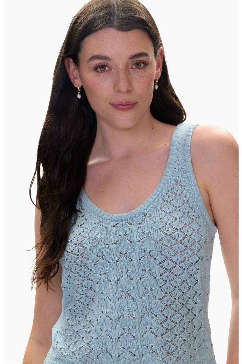 Hannah Pointelle Tank, Alternate, color, Seafoam