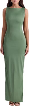 HOUSE OF CB Filomena Side Slit Matte Jersey Gown