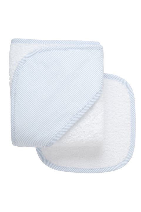 Seersucker Stripe Hooded Towel & Washcloth Set (Baby & Toddler)