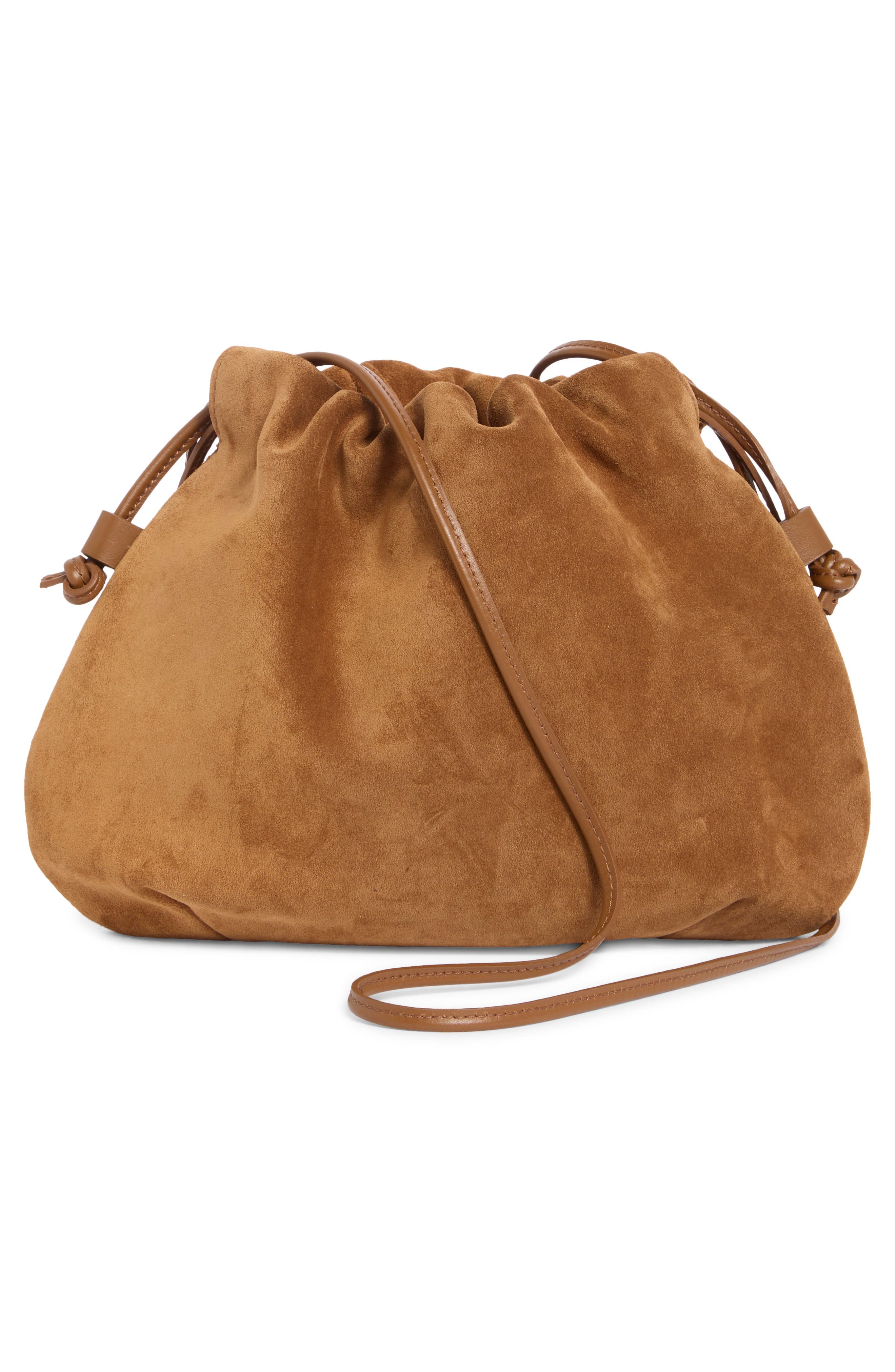 LIFFNER Charm Suede Bucket Bag, Alternate, color, Saddle Brown