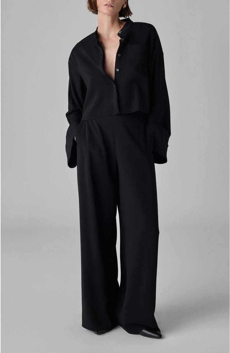 CO Wide Leg  Pant in Crepe, Alternate, color, 