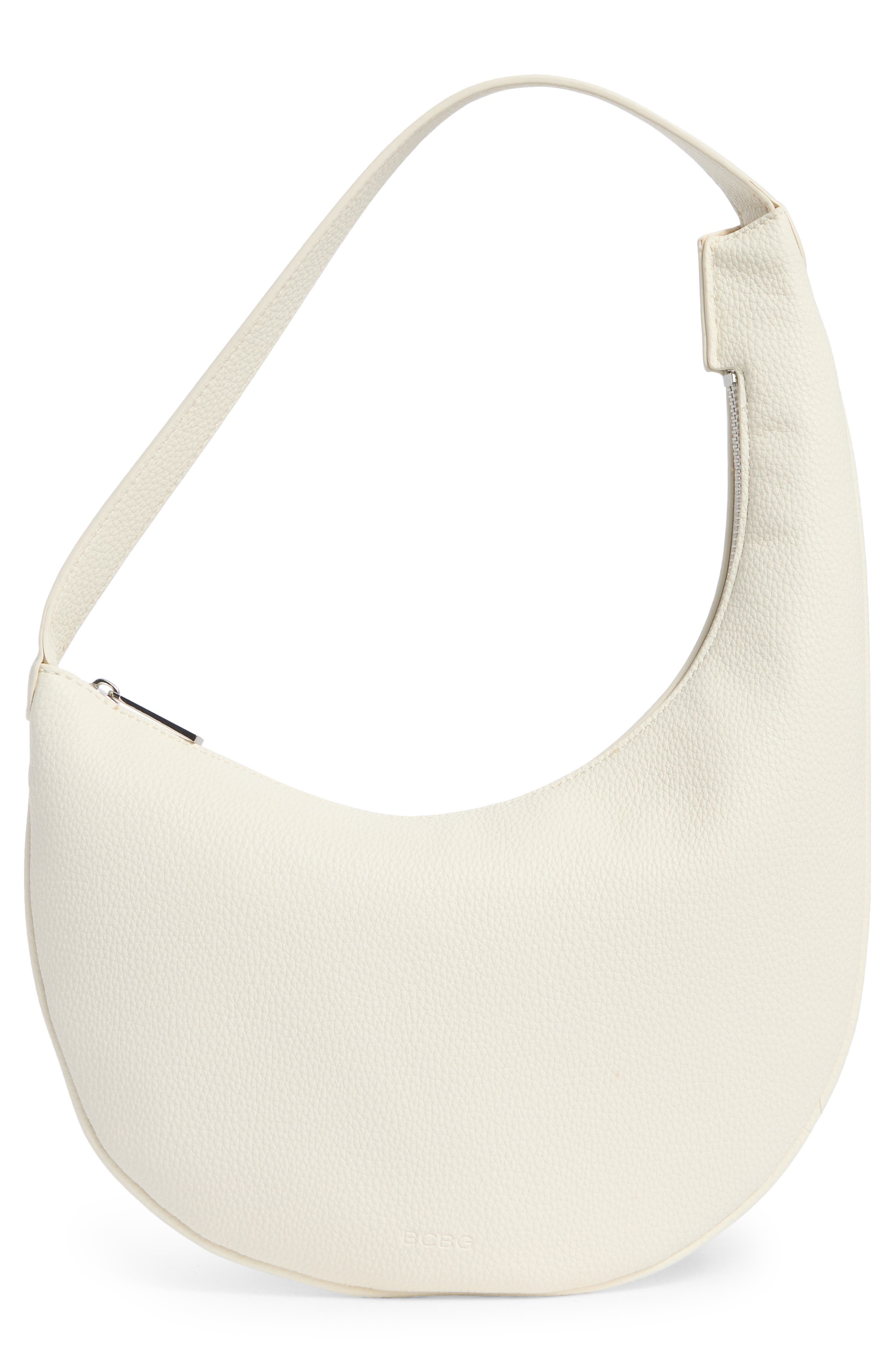 BCBG Asymmetric Shoulder Bag, Alternate, color, Optic White