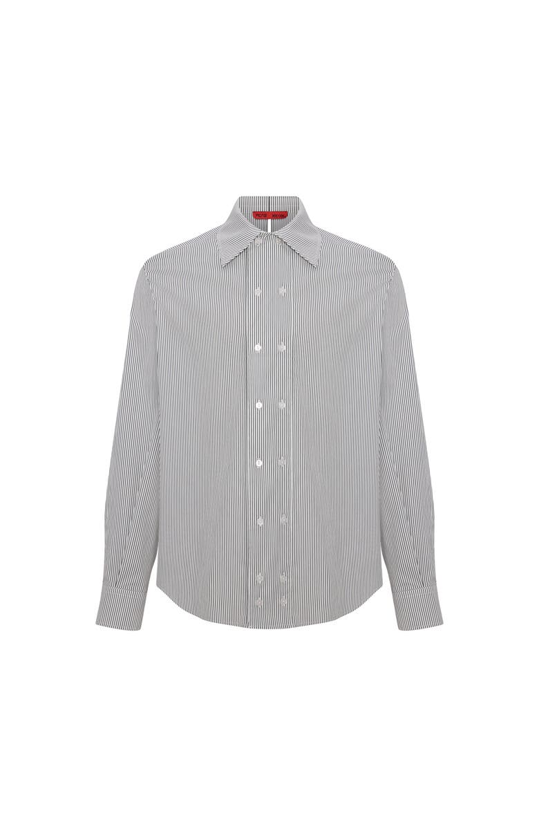 PCFG Cotton Blend Striped Woven Shirt, Main, color, Grey