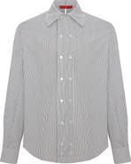 PCFG Cotton Blend Striped Woven Shirt