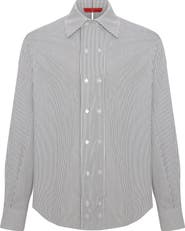 PCFG Cotton Blend Striped Woven Shirt