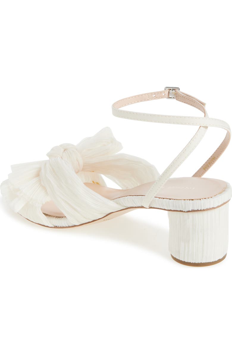 Loeffler Randall Dahlia Ankle Strap Knotted Sandal, Alternate, color, Vegan Pearl