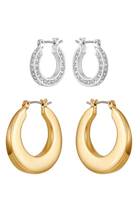 Set of 2 Hoop Earrings