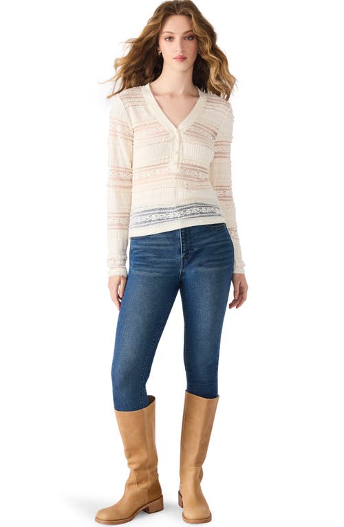 Steve Madden Caterina Semisheer Lace Top In White