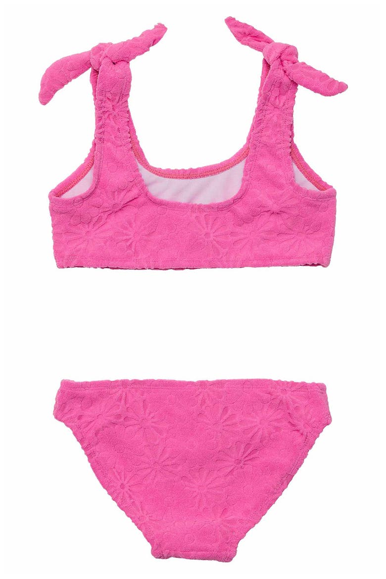 Kids' Bubblegum Bloom Crop Two-Piece Swimsuit, Alternate, color, PINK