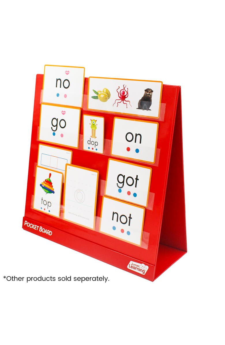 Junior Learning Tabletop Desk Pocket Board Chart, Alternate, color, Multicolored