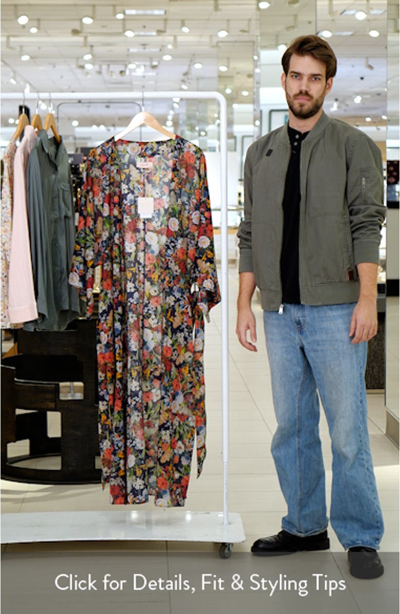 Holly Floral Cotton Voile Maxi Robe, sales video thumbnail