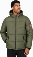 CANADA WEATHER GEAR Men's Fleece Lined Hooded Bubble Puffer Jacket