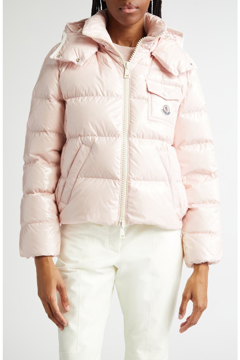 Andro Hooded Down Short Jacket, Main, color, PINK