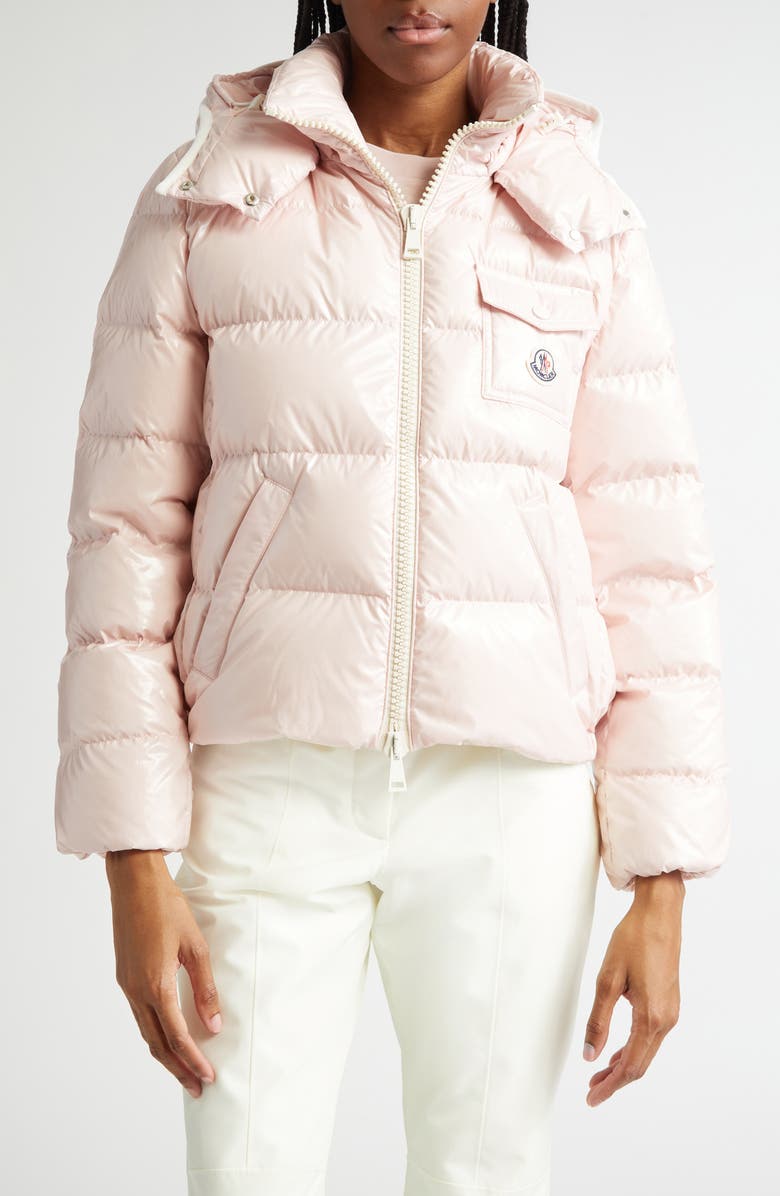 Moncler Andro Hooded Down Short Jacket, Main, color,