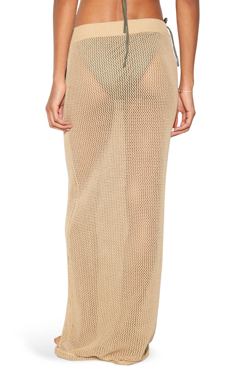 Spiritual Gangster Carmen Crochet Maxi Skirt, Alternate, color, Palo Santo