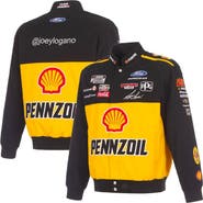 JH DESIGN Men's JH Design Black Joey Logano 2026 Pennzoil Full-Snap Twill Racing Jacket