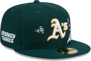 New Era Men's New Era Green Athletics Looney Tunes Bugs Bunny 59FIFTY Fitted Hat
