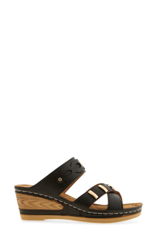 Extreme By Eddie Marc Buckle Wedge Slide Sandal